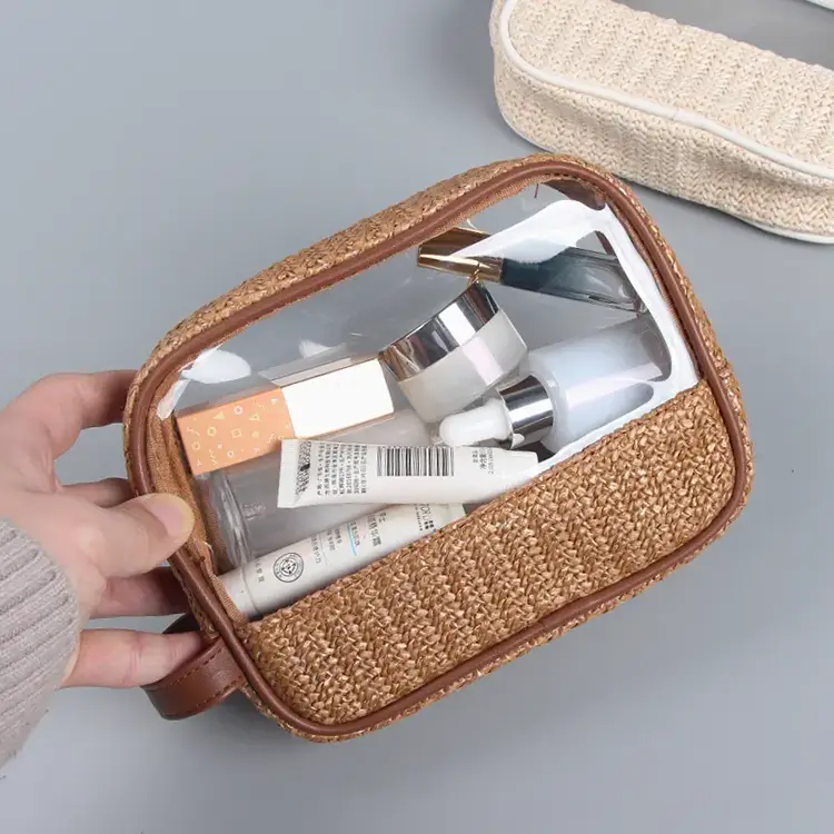 Clear PVC cosmetic bag optimized as a high conversion promotional beauty kit carrier